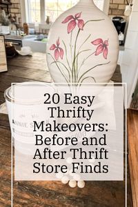 If you are a thrift store junky, you will love seeing these 20 easy before and after thrifty makeovers. You can transform ordinary thrift store finds into stunning, budget home decor. Learn simple makeover techniques to turn your simple finds into extraordinary high-end decor items.