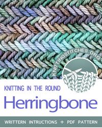 Herringbone in the round - Knitting Stitches