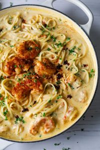 Creamy Chilli Garlic Prawn Pasta