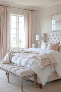 29 Curtains for Pink Bedroom Ideas to Add a Pop of Color 22