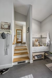 Garage Addition and Dog Grooming Station - Traditional - Entry - Providence - by Red House Design Build | Houzz