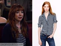 HIMYM: Season 9 Episode 24 Lily’s Blue Owl Print Shirt