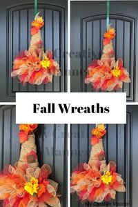 Simple Fall Wreath for your front door. Welcome Autumn into your home with this adorable scarecrows hat wreath. #mycreativemanner