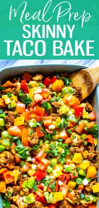 Meal Prep Skinny Taco Bake Recipe - Taco Casserole - The Girl on Bloor