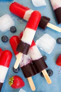 Healthier Firecracker Ice Pops