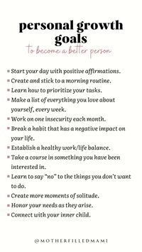 personal growth goals to help you become a better person.