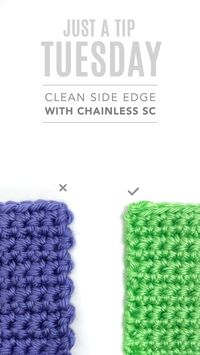 Happy #JustATipTuesday - Did you know that you don’t always need a turning chain? Took me many years to realize that when single crocheting in turning rows you don’t actually need that chain 1. In fact, chainless single crochet method results in a smoother and neater side edge versus a traditional turning chain. Have you switched to the chainless side yet? Give it a try, you won’t want to go back! #theknottyboss #crochetsecrets #crochetsecretstkb #crochetsecretsfromtheknottyboss #crochettip...