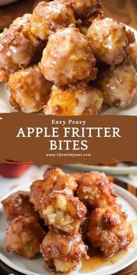 These Apple Fritter Bites are downright addictive little bites of doughy, apple-studded bliss that you won't be able to stop munching on.