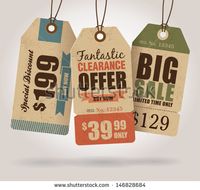 Vintage Style Sale Tags Design - stock vector