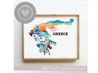 Greece cross stitch pattern count landscape nature xstitch DIY | Etsy