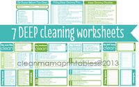 7 deep cleaning worksheets