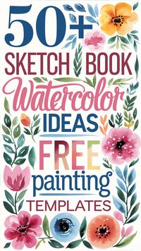 Looking for fresh and easy watercolor ideas to fill your sketchbook? This collection of 50+ creative watercolor ideas is perfect for beginners and experienced artists alike. Explore watercolor techniques, nature scenes, floral designs, abstract art, and more! Unlock your creativity with these inspiring sketchbook watercolor ideas and elevate your artistic skills. Perfect for adding vibrant pages to your art journal! Get the FREE painting templates and save this pin for future watercolor inspo!