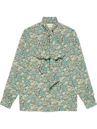 Shop Gucci Liberty floral print blouse