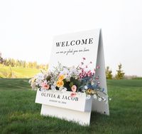 Flower Box Welcome Sign Wedding Welcome Sign Personalized Decor - Etsy