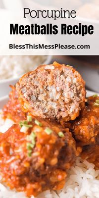 Porcupine Meatballs are a delicious and classic dish made from a mixture of ground beef, mixed with uncooked rice and seasonings.