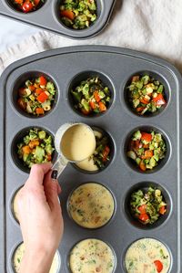 Chickpea Flour Mini Veggie Frittatas | The Mostly Vegan