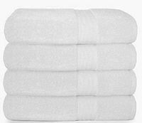 Each set contains four (4) 100% pure cotton bath towels 27 inch x 54 inch 100% Pure cotton for softness, absorbency & durability - Luxurious hotel & spa quality bath towels Complimented set for daily use, hotel & spa, quick drying & multipurpose usage 100% Natural materials & free from harmful chemicals / materials - safe for you & your family Machine washable & dryable, wash in cold water, tumble dry low - wash separately before first use Product Description Glamburg 100% Pure Natural Cotton 4