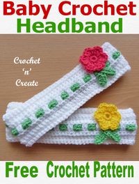 FREE crochet baby headband pattern, adorable design to fit 12 to 18 month baby. CLICK and scroll down the page for both the USA and UK formats of this pattern. | #crochetbabyheadband #crochetbabyheadwear #crochetbaby #crochetncreate #crochet #howto #crochetpattern #feebabycrochetpattern #freecrochetpattern #easypattern #freepattern #forbeginners #diy #crafts #crochetaddict #followforcrochet