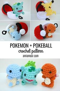 Pikachu and Pokeball Pod pattern - Ami Amour