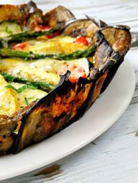 vegetable tart with eggplant crust