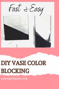 OMG!! I love these glass painted square vases I made! This project was so easy to do but so fulfilling because I learned how to do something I thought would be hard! Obsessed with this article because it makes everything feel doable! Happy DIYer here. // diy projects // diy painting // glass vase painting // diy home art // #spraypaintvasesdiy #diypaintvases #diypainting #diygifts