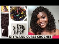 HOW TO WAND CURLS CROCHET USING $2.80 XPRESSION KANEKALON HAIR AND FLEXI RODS - YouTube