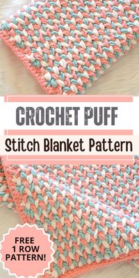 Try this free crochet puff stitch blanket pattern. It is easy, quick and gives a beautiful afghan that is thick and toasty. A bernat blanket pattern chunky blanket you will fall in love with. Free Crochet Blanket Pattern | Free crochet afghan pattern