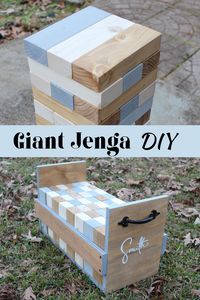 This short and simple tutorial will show you how to make a game similar to Jenga. And I include steps to making you very own carrying case for the game blocks. This is such a fun project to make for your family. A great addition to your family yard games.