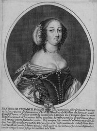 Beatrix de Cusance, princesse de Cantecroix. From www.altesses.eu/princes030.php; removed monocolor tint.