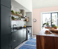 26  Kitchen Color Ideas & Inspiration to Elevate Your Kitchen - Benjamin Moore's Head Over Heels AF-250. Via @benjamin_moore