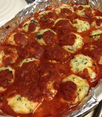 Spaghetti with Ricotta and Spinach Balls