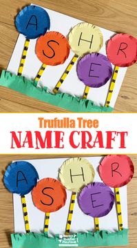 Trufulla Tree Name Craft - Happy Toddler Playtime