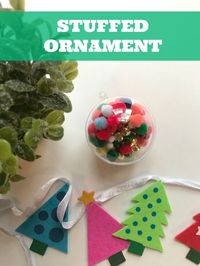 Make these easy stuffed ornaments with your child.  Easy Christmas craft for kids and they make great DIY ornaments that are unique.