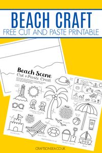 Cut and Paste Beach Craft (FREE Printable)