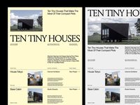 Ten Tiny Houses - Layout by Marko Cvijetic on Dribbble