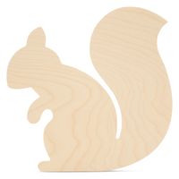 AUTUMN DECOR YOU'LL SAVE FOR NEXT YEAR! With this pre-sanded, unfinished animal wooden cutout, you won't go wrong. Made of ¼ inch thick baltic birch plywood, the squirrel cutout is sturdy enough to handle paint pouring and resin without warping or peeling.  START THE SEASONAL CHEER AT THE DOOR. Autumn wood cutouts to paint together with the family. Get crafting (and bonding ;) and then exhibit your artwork in the pumpkin patch, on the front door, or as part of your fall wreath. Varnish your cuto