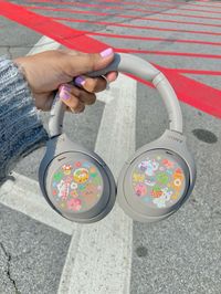 decorated my headphones w stickers!