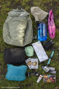 We see people on trails all the time carrying nothing but a small water bottle. Did you know there are actually ten essentials for survival that you are expected to carry in the backcountry? These essentials are supposed to apply even for short day hikes. Below, I’ve analyzed them as daypack essentials, with suggestions for what is necessary, what isn’t, and some small extras you can add to ward off many disasters on the trail.