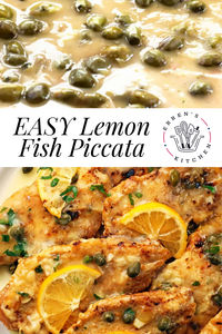 Crispy flour-coated fish fillets pan-fried until golden, served in a lemon, garlic white wine sauce with capers. Lemon Fish Piccata is a fantastic recipe that is both easy to make and tastes great. The fish and lemon sauce is a marriage made in heaven! The best restaurant quality seafood dinner! 

Stop at errenskitchen.com for more easy, delicious recipes!