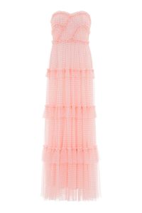 Caroline Gingham Tulle Corset Gown – Coral | Needle & Thread