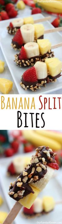 Banana Split Bites- a fun and simple twist on your favorite summer treat.