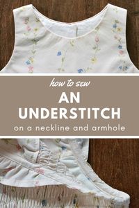 This sewing tutorial will teach you how to sew an understitch on a neckline or armhole, or even an inseam pocket. Understitching is used to sew the seam allowance of a garment to the lining or facing (which can also be a bias facing, aka bias binding). It’s usually used on the neckline, armhole, or inseam pocket. Of course, once you’re familiar with the concept, you will probably find other applications for it as well.