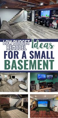 37 Budget-Friendly DIY Basement Remodel Ideas On YOUR Budget - if you have an unfinished small basement and you're ready to remodel, these are cheap and easy DIY remodeling ideas!