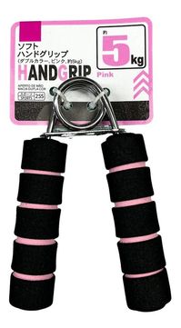 Este Handgrip da marca Daiso, na cor rosa, é o equipamento perfeito para quem deseja fortalecer a musculatura das mãos, dedos, punhos e antebraço. Com resistência de 5kg, ele é projetado para a contração da mão, resultando em um treino eficaz e seguro. Além disso, ele também auxilia na recuperação de lesões, tornando-o um item indispensável para fisioterapeutas e atletas.   O punho do handgrip é feito de neoprene, garantindo um toque suave e confortável durante o uso. Sua resistência máxima e mí