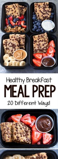 Super healthy breakfast meal prep recipes that are vegan and many can be gluten free #health #healthy #breakfast #mealprep #vegan #glutenfree