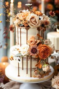 Get inspired with beautiful fall wedding cake ideas for an elegant and rustic theme. From simple designs to elaborate creations, these small and large autumn cakes will impress your guests.