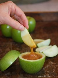 Carmel filled apples