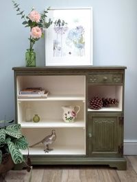 Upcycled Old Charm Bookcase Cabinet Storage Painted & Renovated in Chalk Paints £195.00