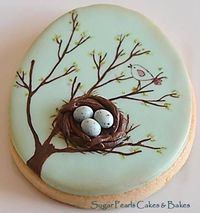 Spring Bird Nest on Egg - Sugar Pearls Cakes and Bakes - 7