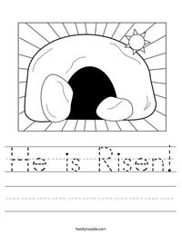 He is Risen Worksheet - Twisty Noodle